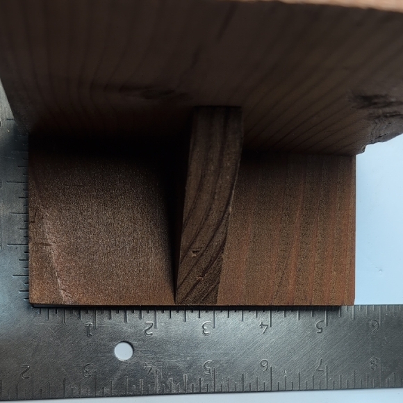 Rustic Wooden Bird Feeder Handmade Iris Flowers - Picture 7 of 8